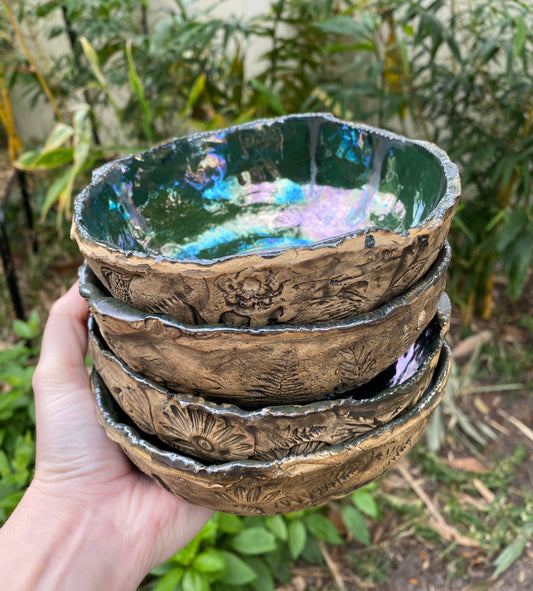 Handmade Heirloom Bowl in Pearl Green *Made to order*